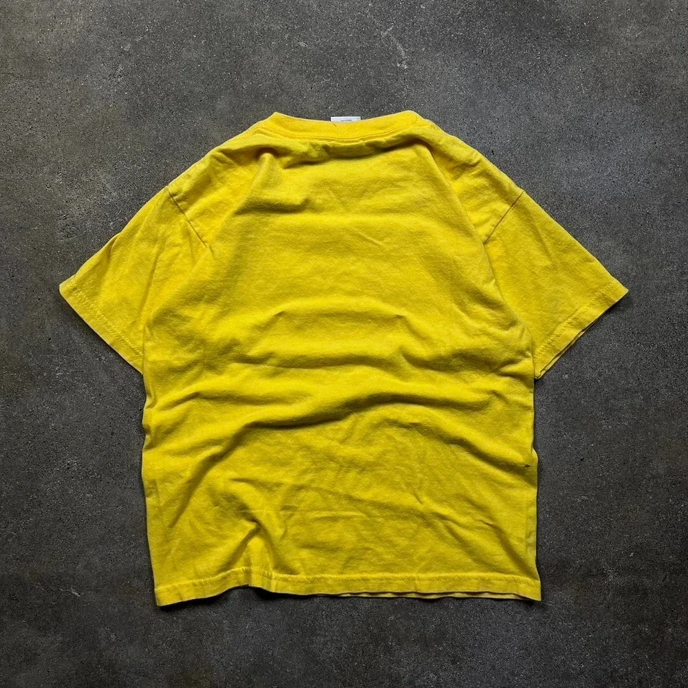 Gildan Transformers Movie Promo T Shirt Youth L Yellow Y2K Optimus Prime Graphic